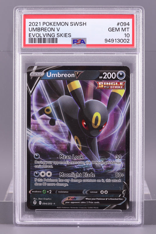 Umbreon V 2021 Sword & Shield - Evolving Skies  #94   PSA 10