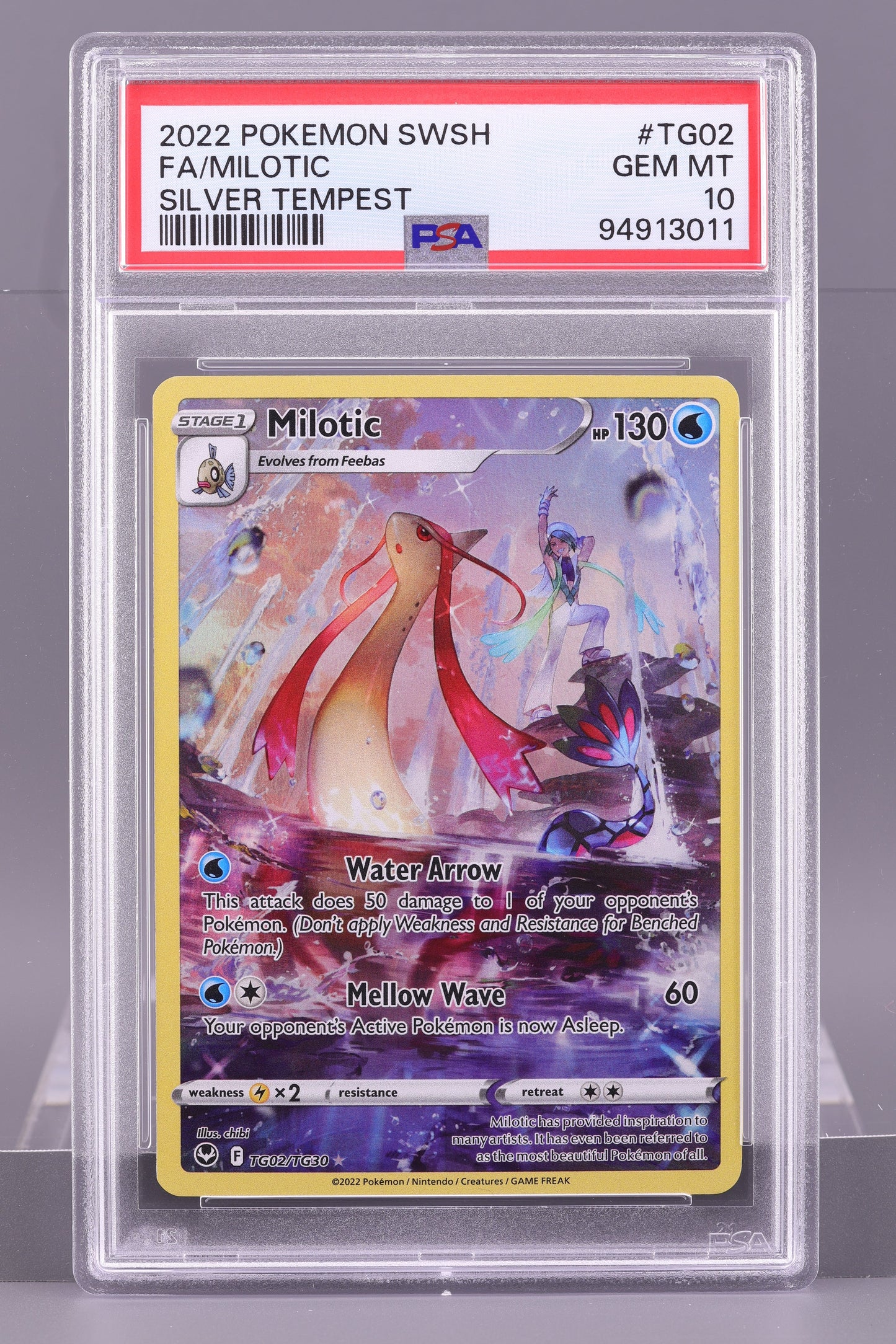 Milotic 2022 Sword & Shield Silver Tempest #TG02    PSA 10