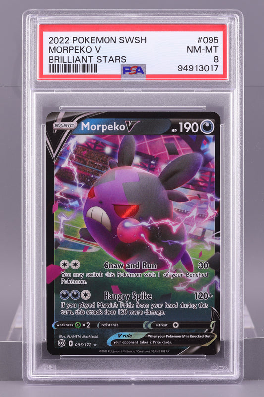 Morpeko V 2022 Sword & Shield Brilliant Stars #95    PSA 8