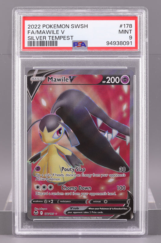 Mawile V 2022 Silver Tempest  #178    PSA 9   Sword & Shield