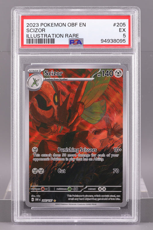 Scizor 2023 Obsidian Flames  #205    PSA 5 POP 4  Scarlet & Violet