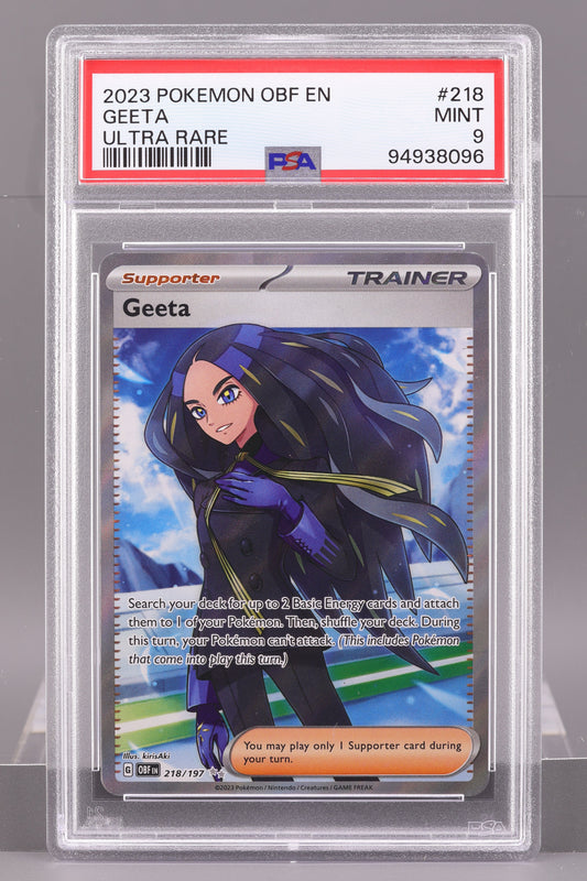 Geeta 2023 Obsidian Flames  #218    PSA 9   Scarlet & Violet