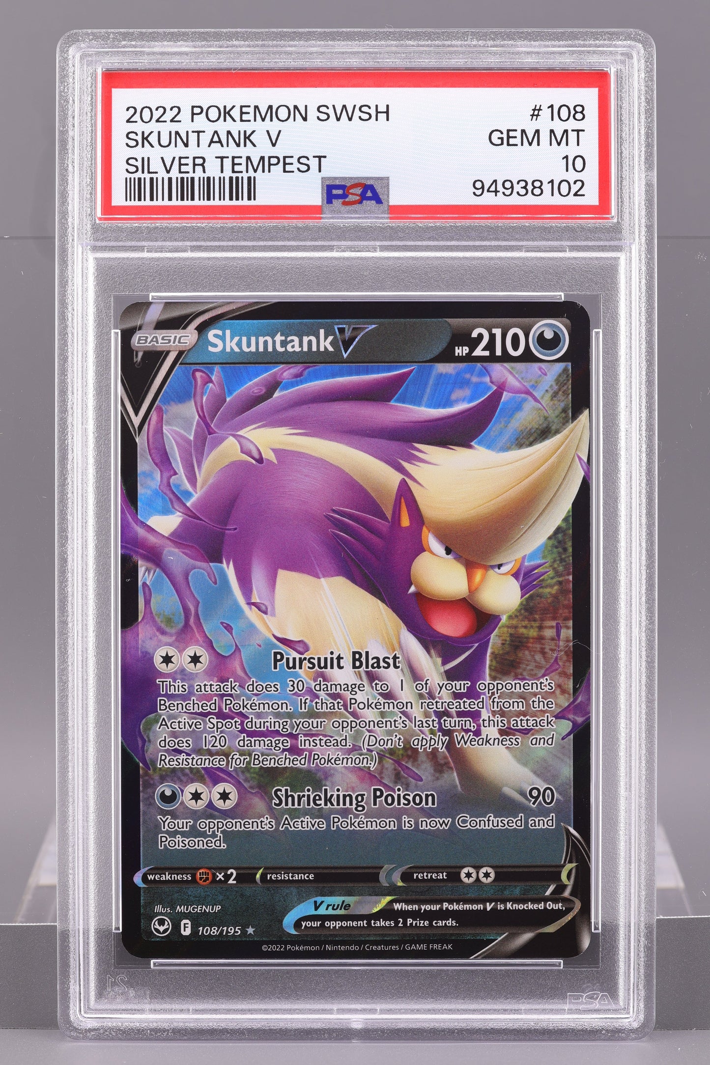 Skuntank V 2022 Silver Tempest  #108    PSA 10