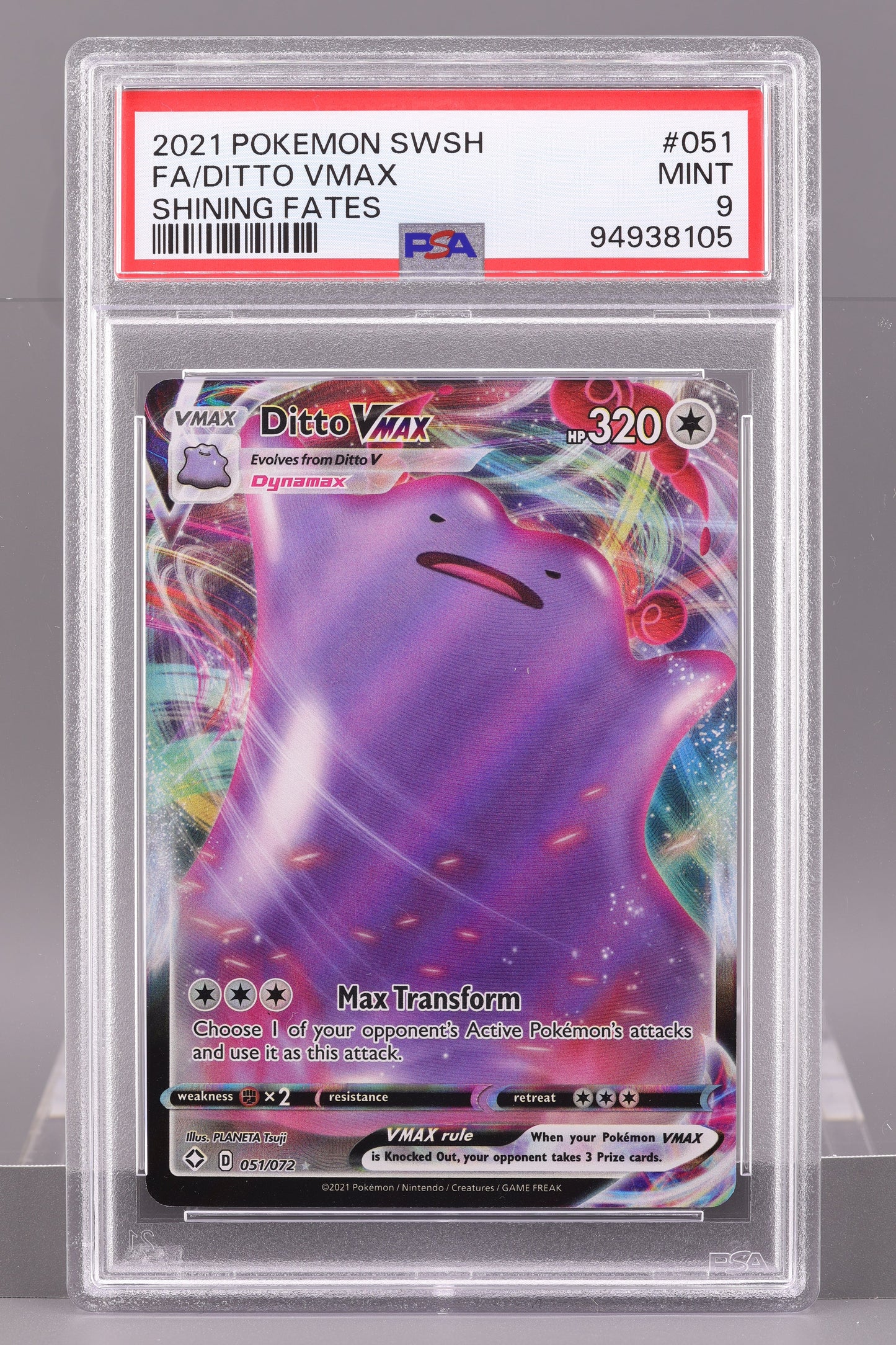 Ditto VMAX 2021 Shining Fates  #51    PSA 9