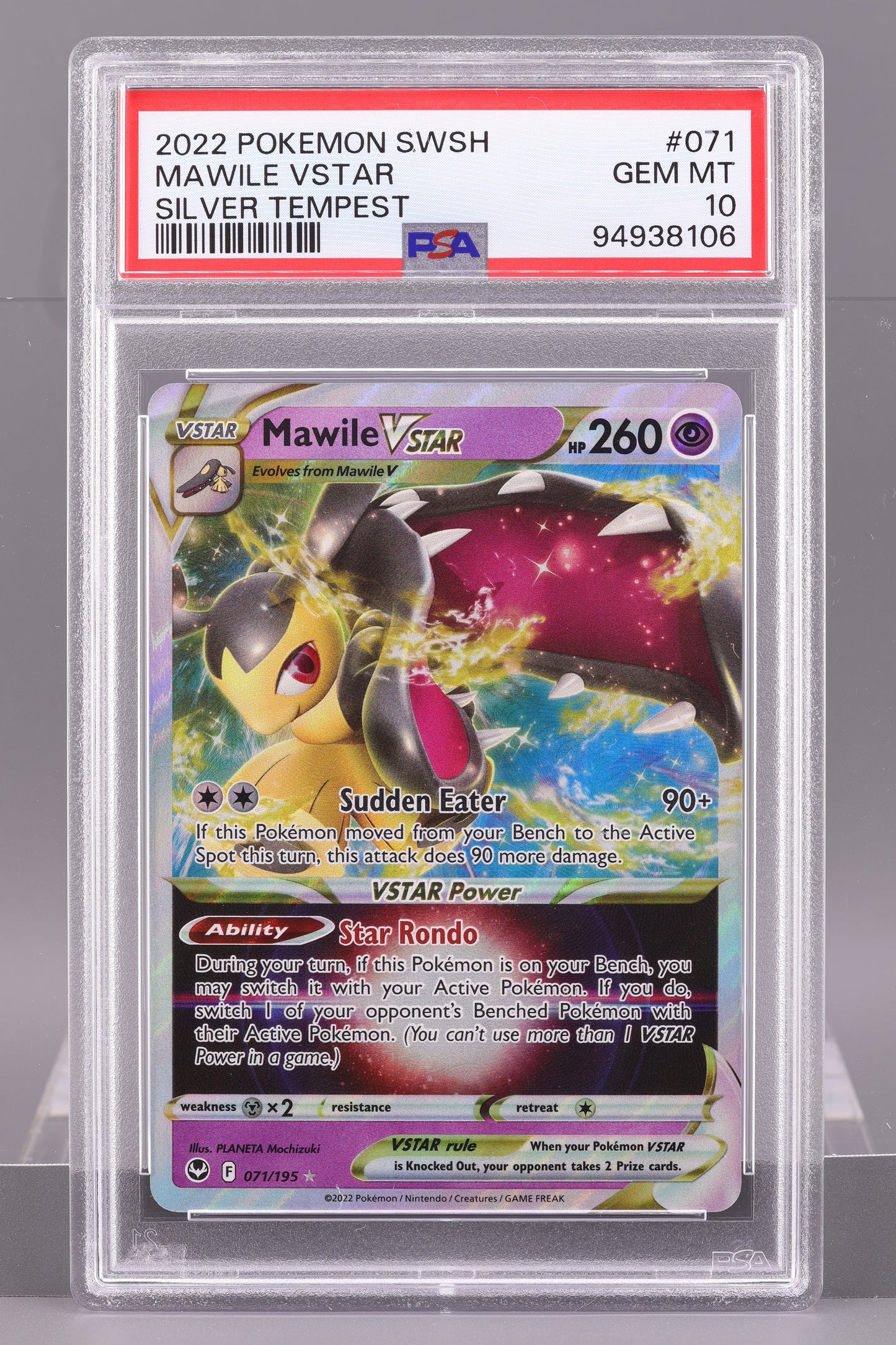 Mawile VSTAR 2022 Silver Tempest  #71    PSA 10