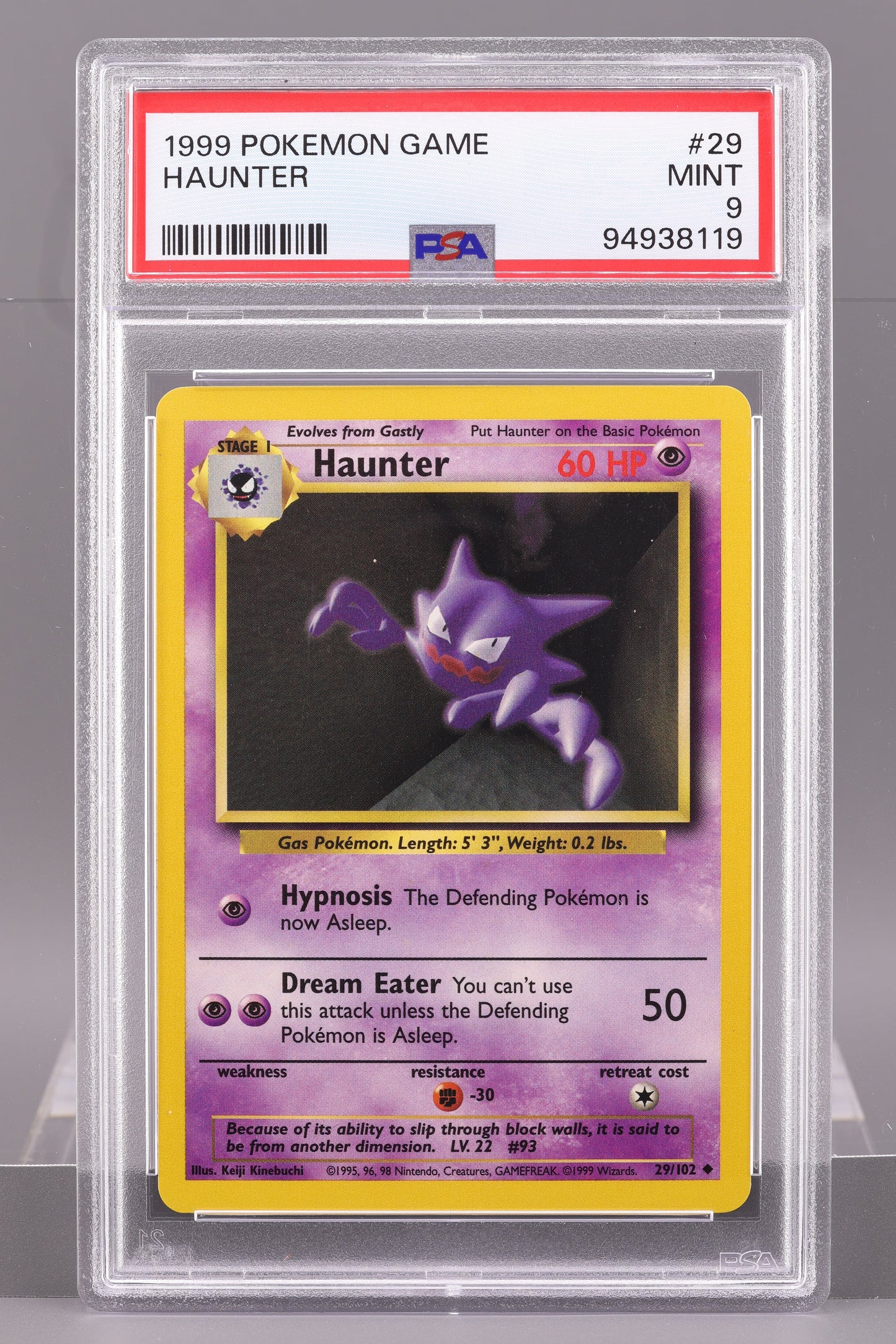 Haunter 1999 Base Set  #29    PSA 9