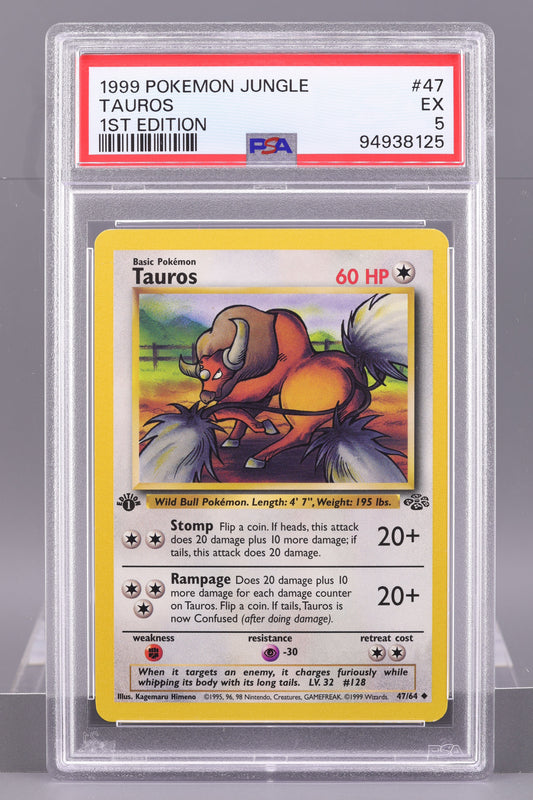 Tauros 1999 1st Edition Jungle  #47    PSA 5