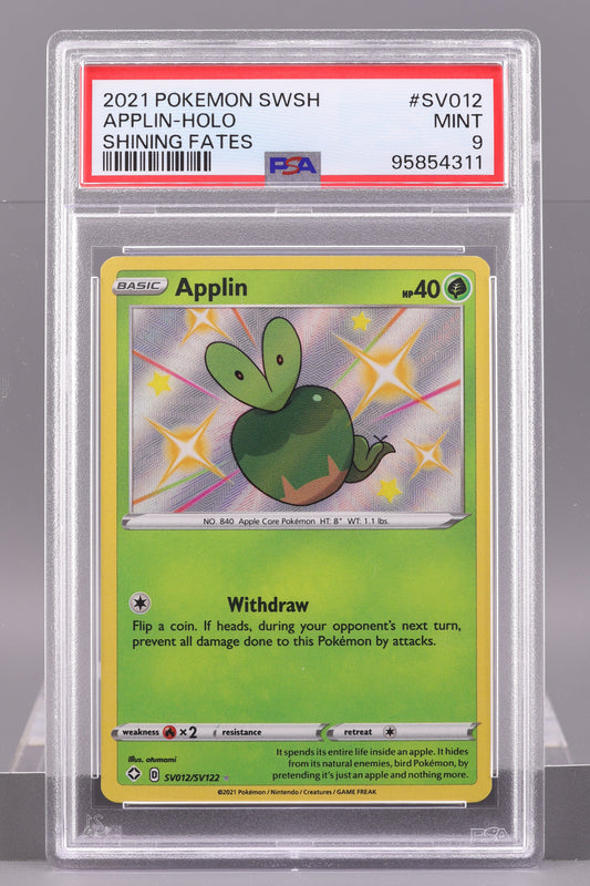 Applin 2021 Shining Fates #SV012     PSA 9   Shiny