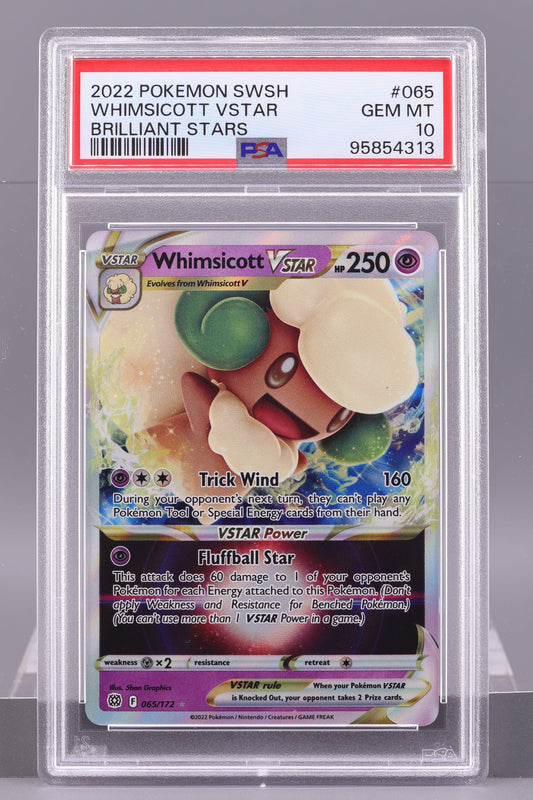 Whimsicott VSTAR 2022 Brilliant Stars #65 SWSH    PSA 10