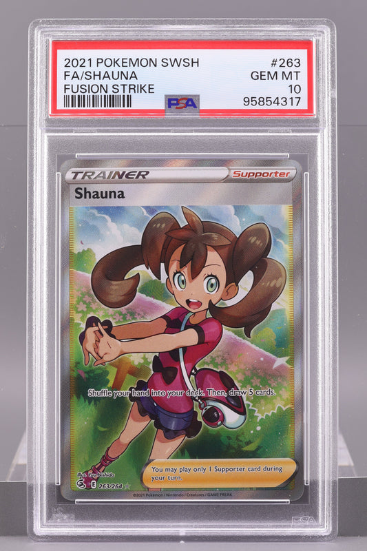 Shauna 2021 Fusion Strike #263 SWSH    PSA 10