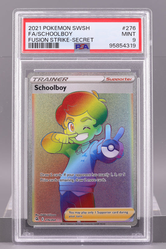 Schoolboy 2021 Fusion Strike #276 SWSH    PSA 9   Rainbow