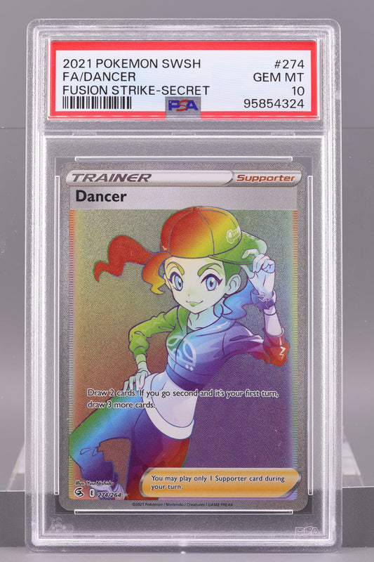 Dancer 2021 Fusion Strike #274 SWSH    PSA 10   Rainbow