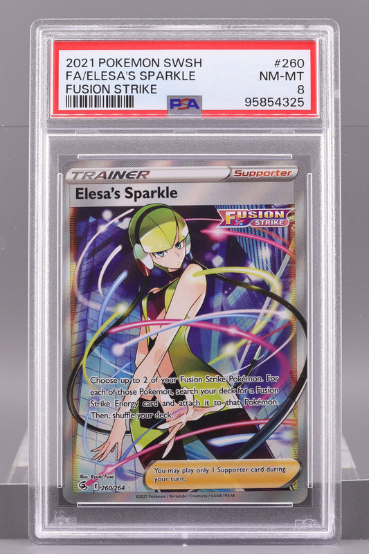 Elesa’s Sparkle 2021 Fusion Strike #260 SWSH    PSA 8