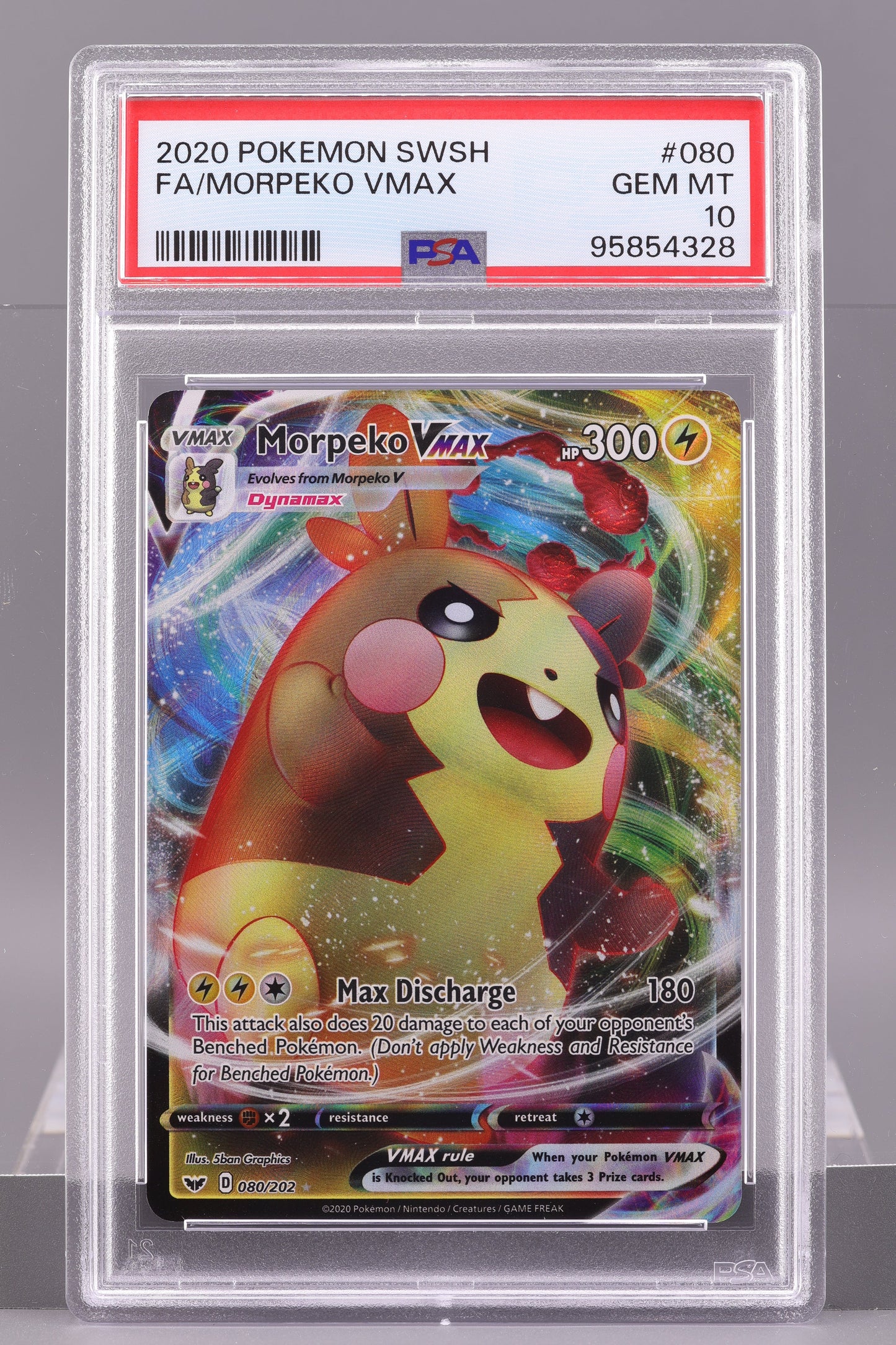 Morpeko VMAX 2020 Sword & Shield #80 SWSH    PSA 10