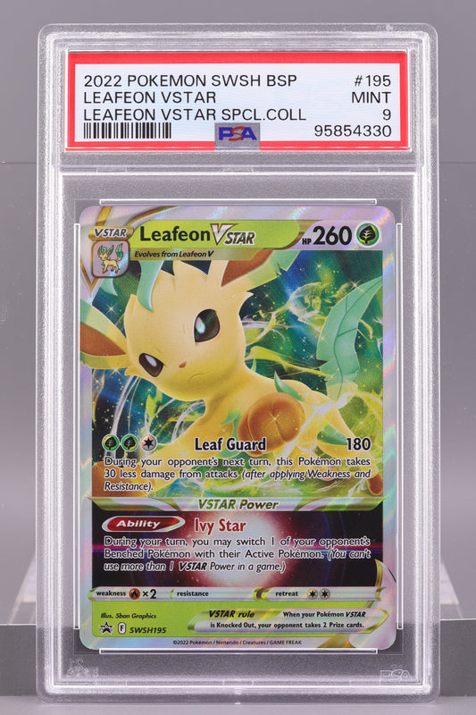 Leafeon VSTAR 2022 Black Star Promo #195 SWSH    PSA 9