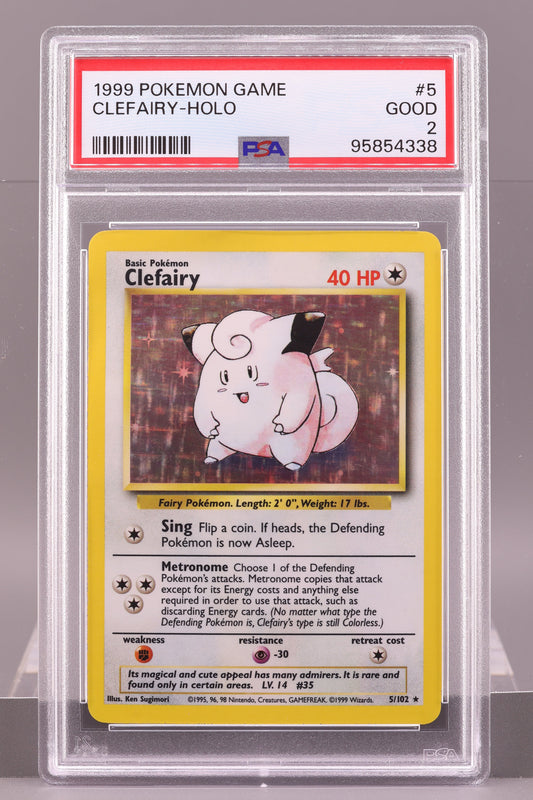 Clefairy 1999 Base Set #5     PSA 2   Holo