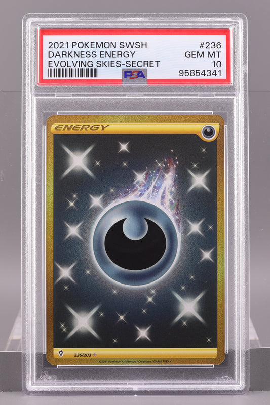 Darkness Energy 2021 Evolving Skies #236 SWSH    PSA 10