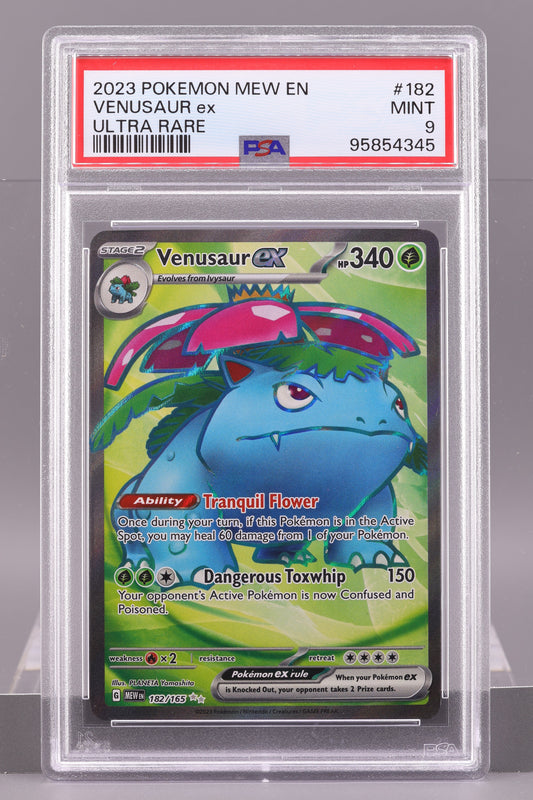 Venusaur ex 2023 151 #182 MEW en    PSA 9   SV