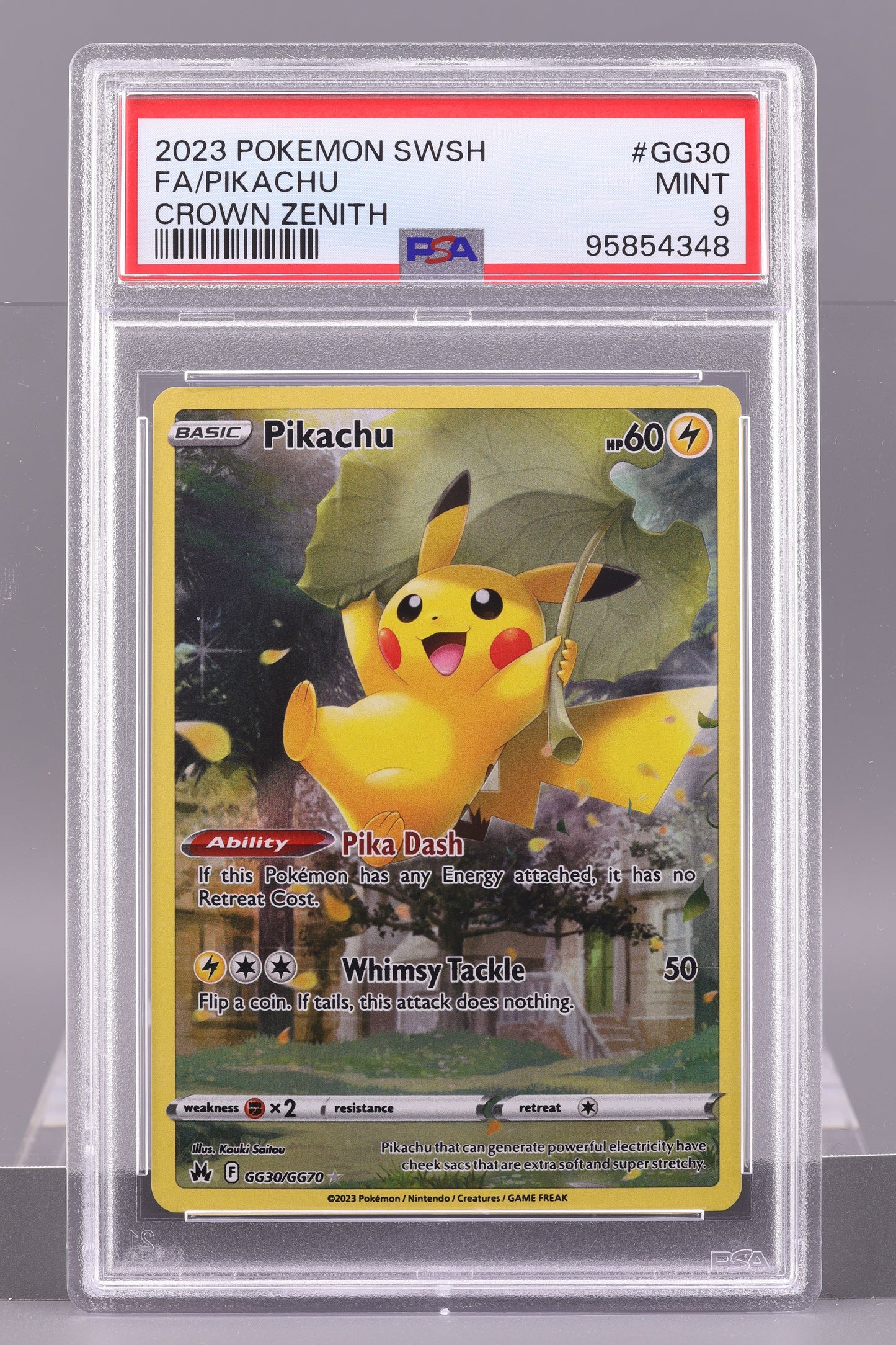 Pikachu 2023 Crown Zenith #GG30 SWSH PSA 9