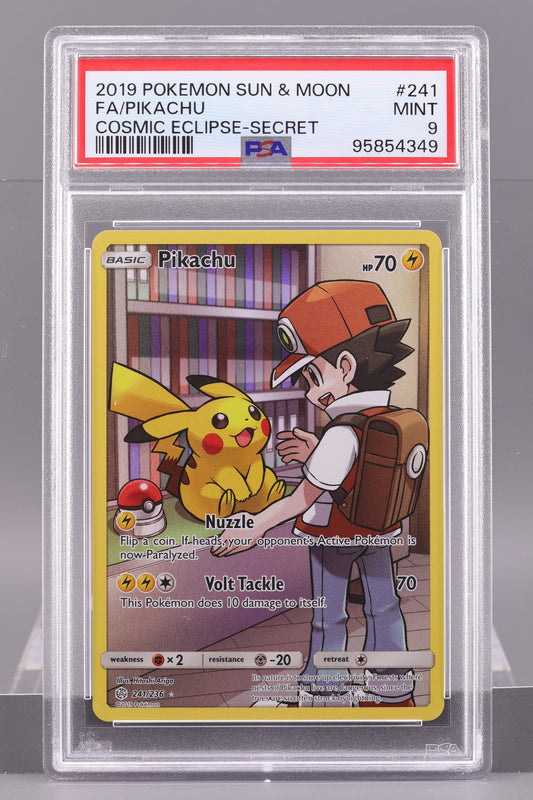 Pikachu 2019 Cosmic Eclipse #241 SM  PSA 9