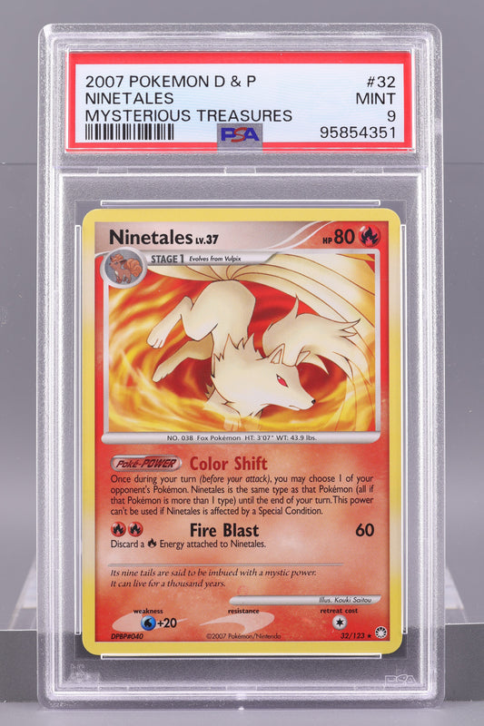 Ninetales lv.37 2007 Mysterious Treasures #32 DP    PSA 9