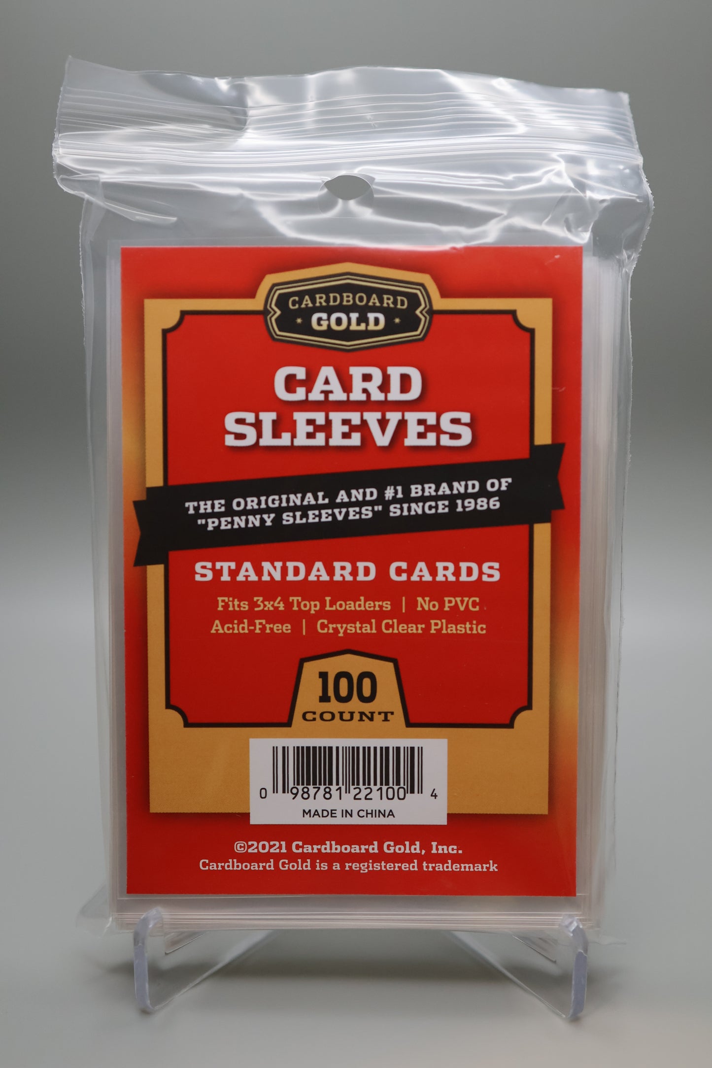 1,000 Standard Penny Sleeves (10-pack bundle) (CardBoard Gold)