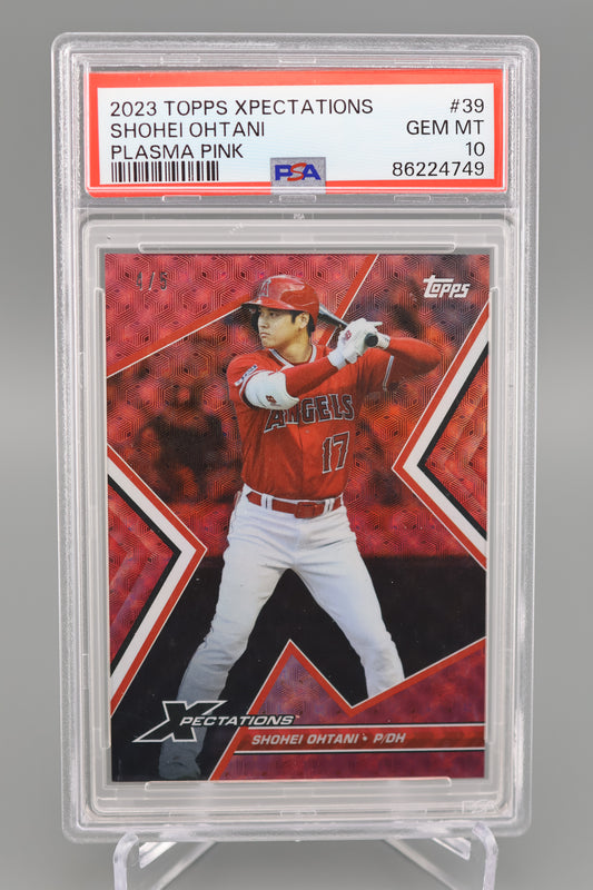 Shohei Ohtani 2023 Topps Xpectations #39 Plasma Pink PSA 10 Los Angeles Angels Dodgers