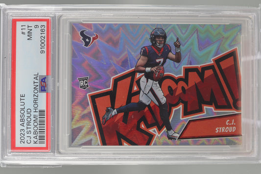 CJ Stroud 2023 Absolute #11 Kaboom! Horizontal PSA 9 Rookie Card RC Houston Texans