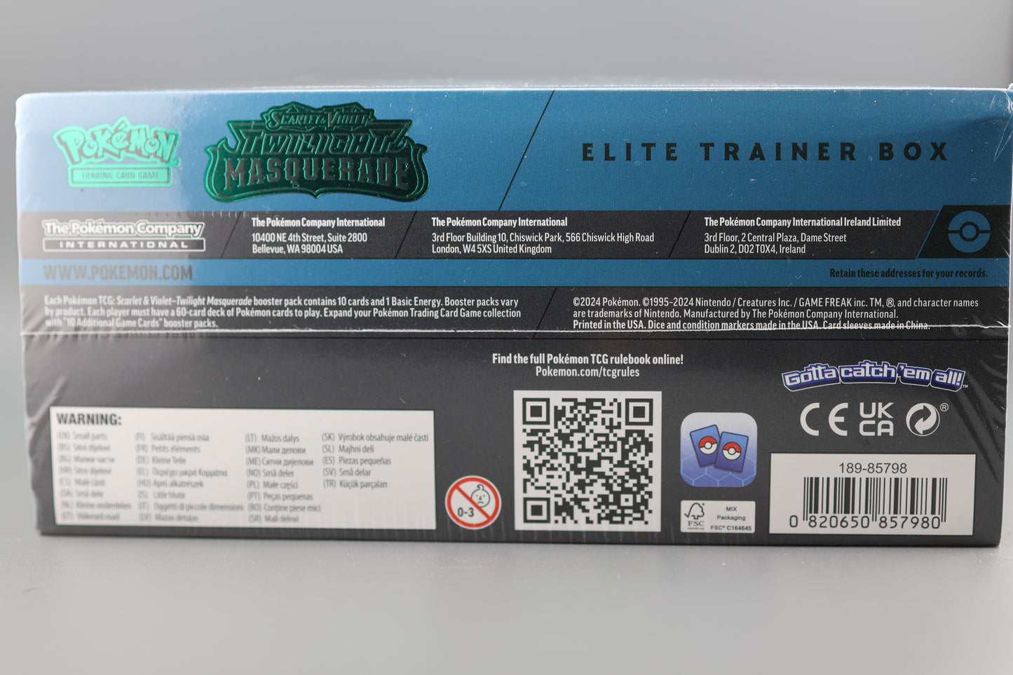 Twilight Masquerade Elite Trainer Box (Scarlet and Violet) (Styles May Vary)