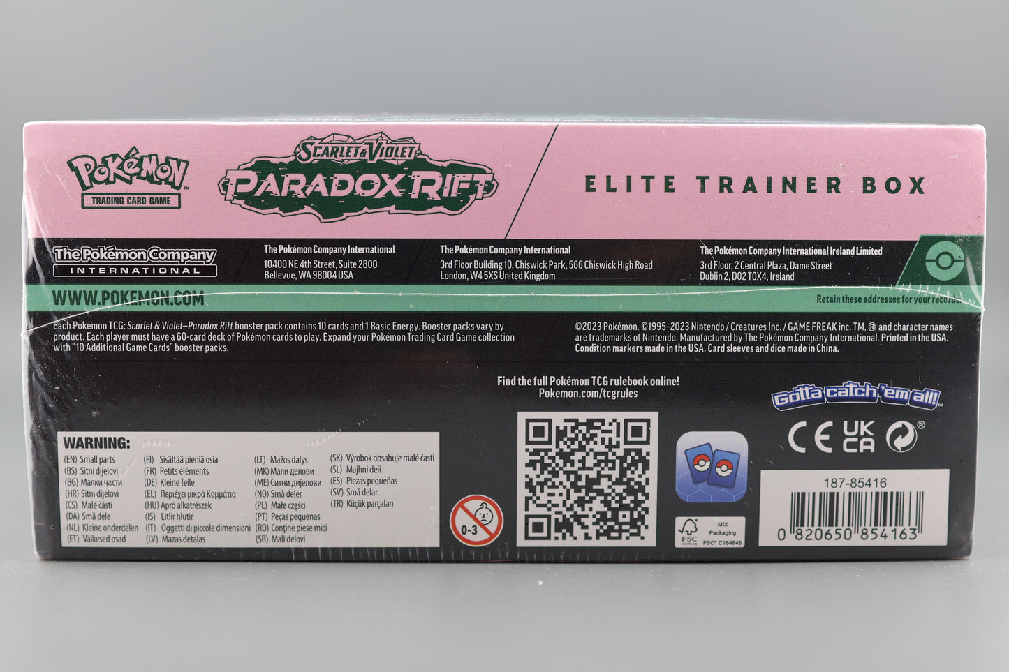 Paradox Rift Elite Trainer Box (Scarlet and Violet) (Styles May Vary)