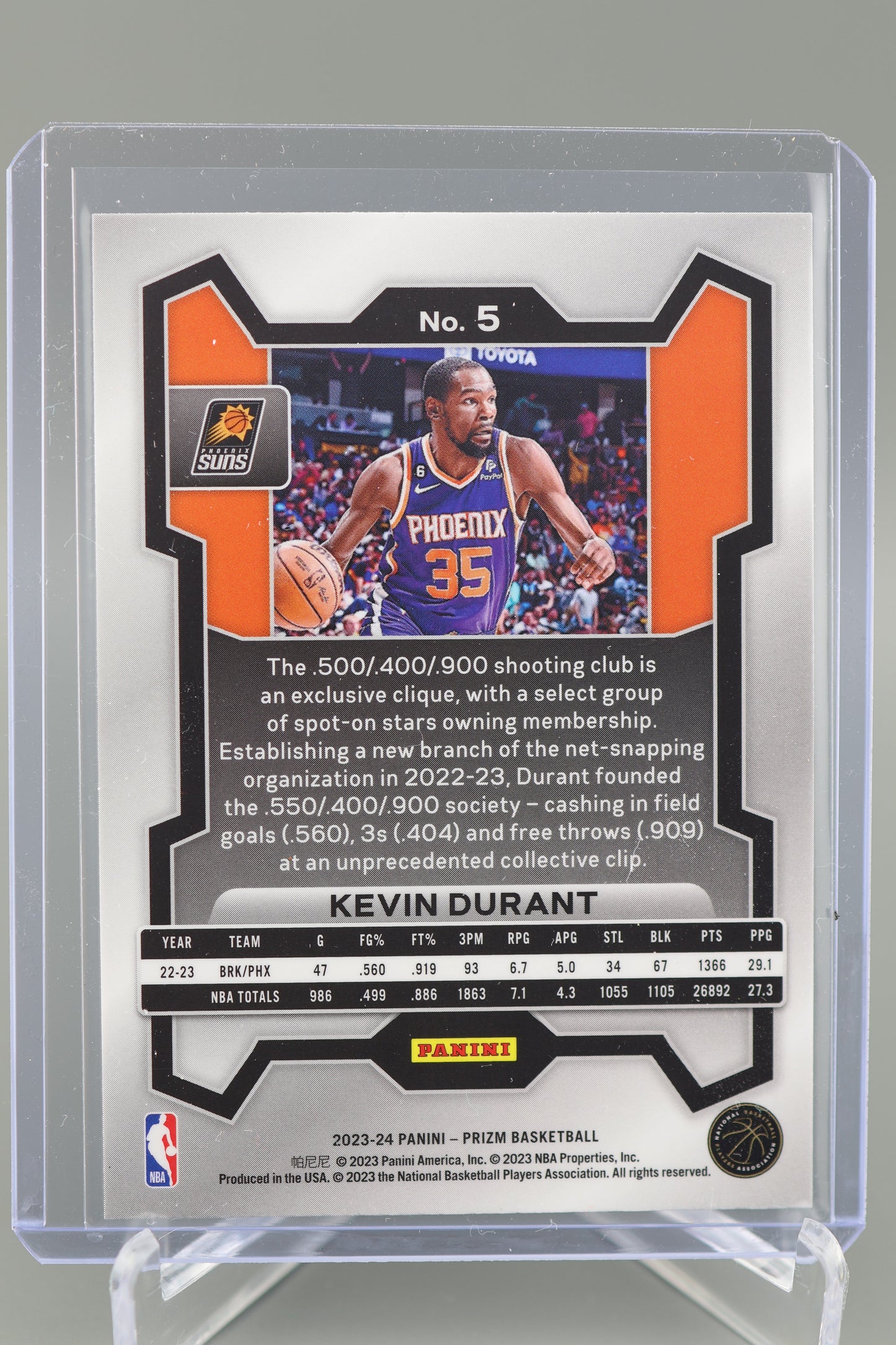 Kevin Durant 2023-24 Prizm #5 Base Phoenix Suns