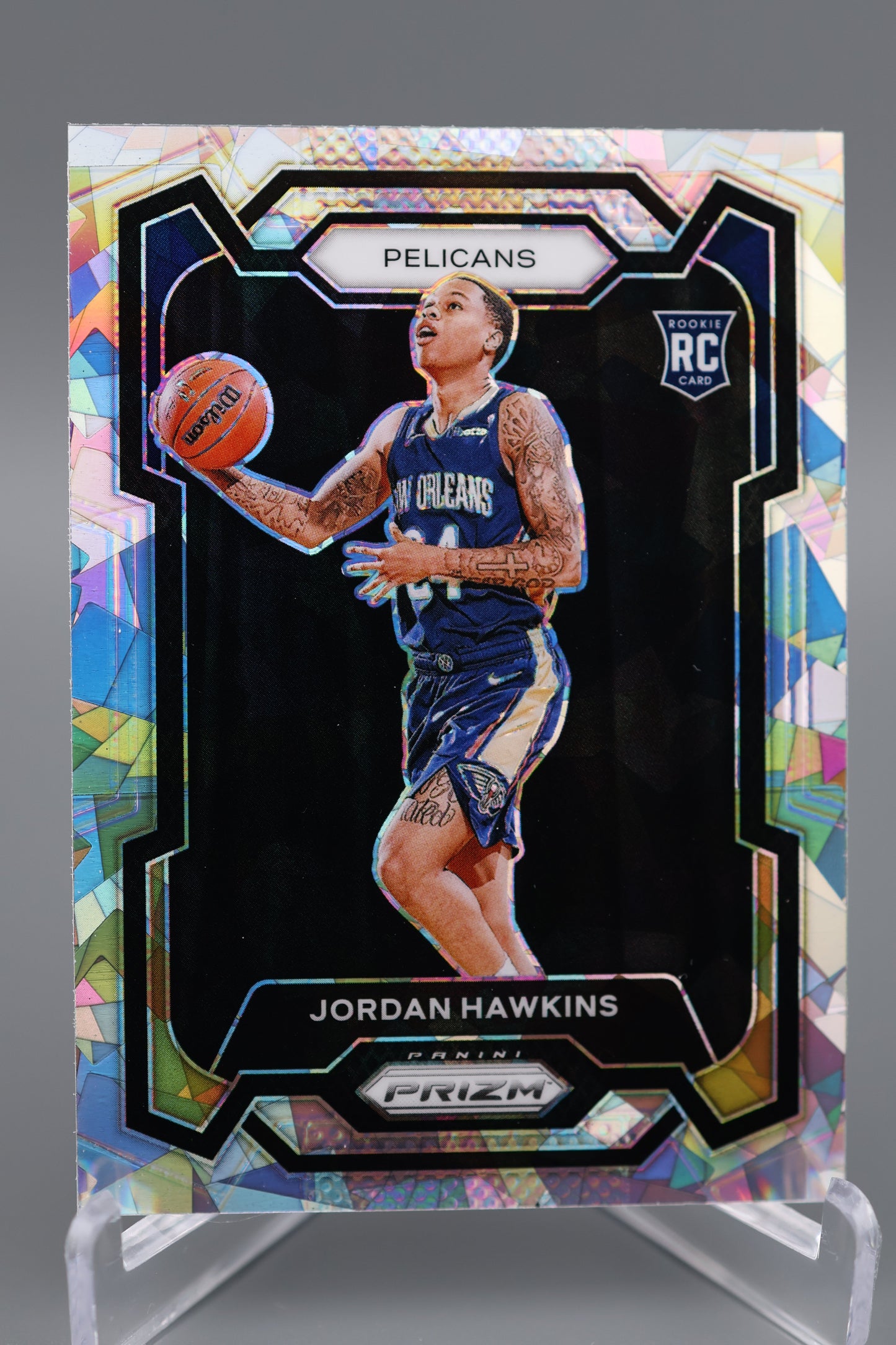 Jordan Hawkins 2023-24 Prizm #130 Ice Prizm RC New Orleans Pelicans