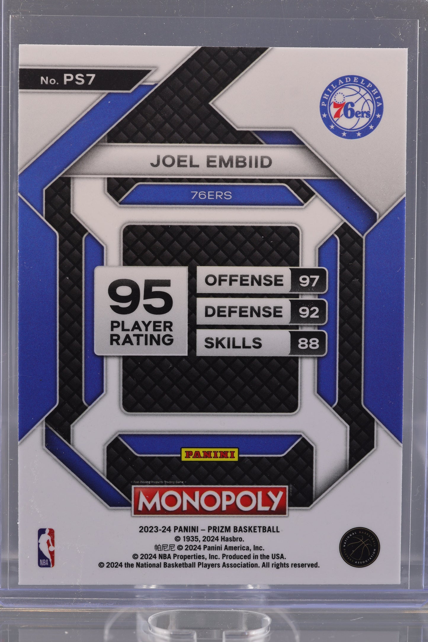 Joel Embiid 2023 Panini Prizm Monopoly All-Star #PS7 Philadelphia 76ers