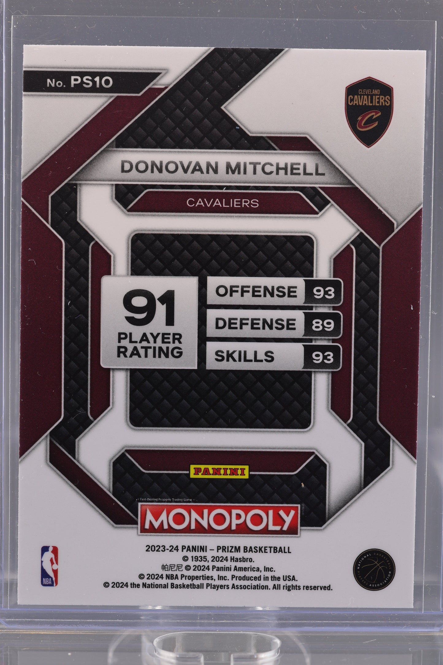 Donovan Mitchell 2023 Panini Prizm Monopoly All-Star #PS10 Cleveland Cavaliers