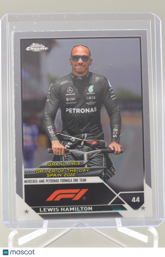 Lewis Hamilton 2023 Topps Chrome Formula 1 #171 Grand Prix DOTD Spain 2022