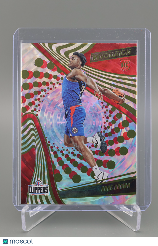 Kobe Brown 2023-24 Revolution #130 Fractal Rookie Card RC Los Angeles Clippers