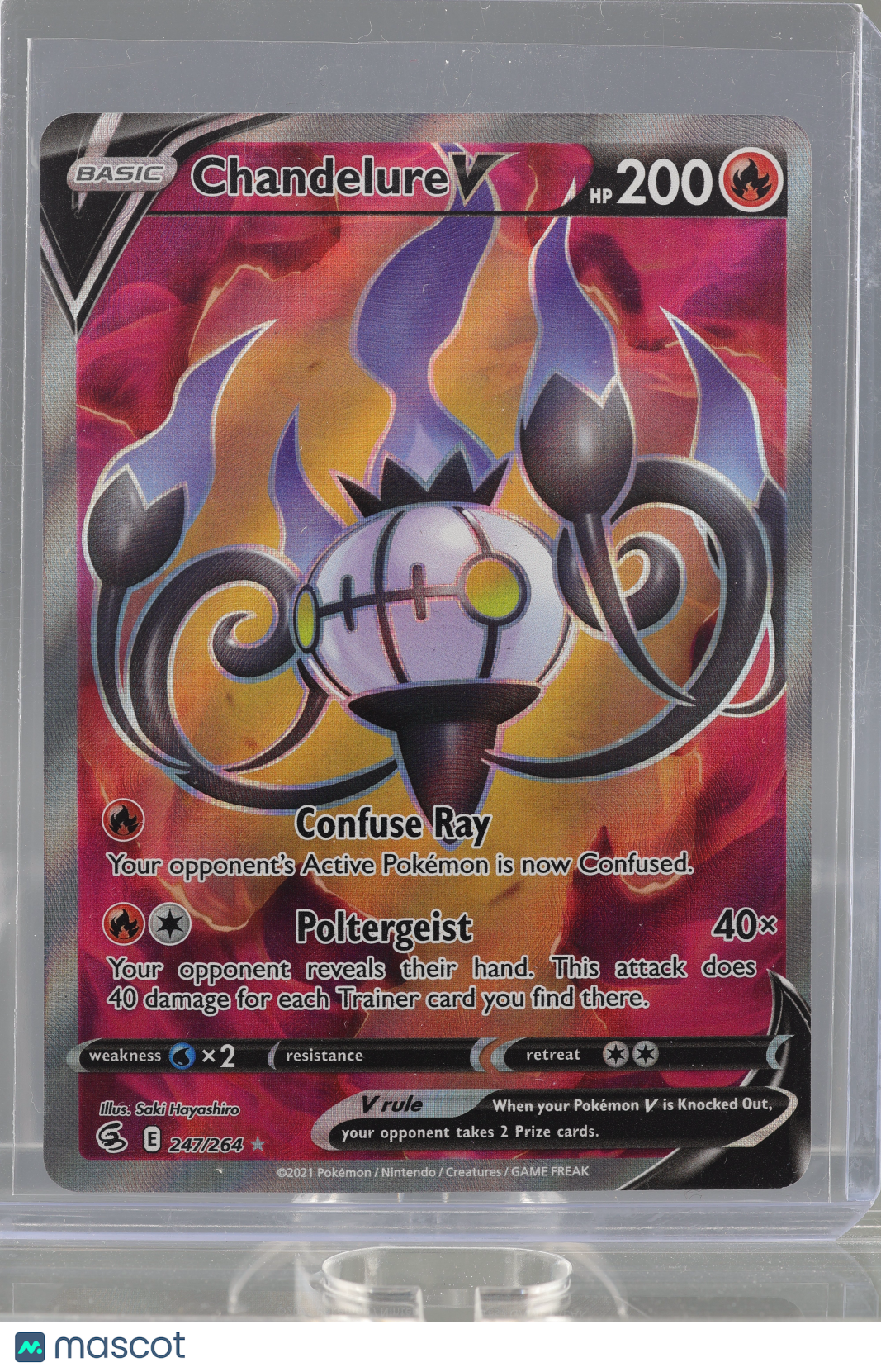 Chandelure V 2021 Pokemon TCG Fusion Strike #247