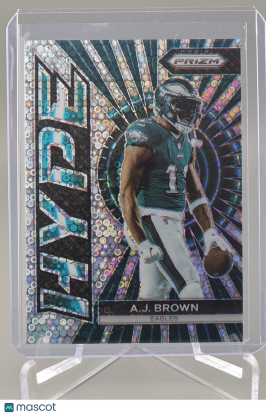 AJ Brown 2023 Prizm #H6 No Huddle Disco Philadelpia Eagles