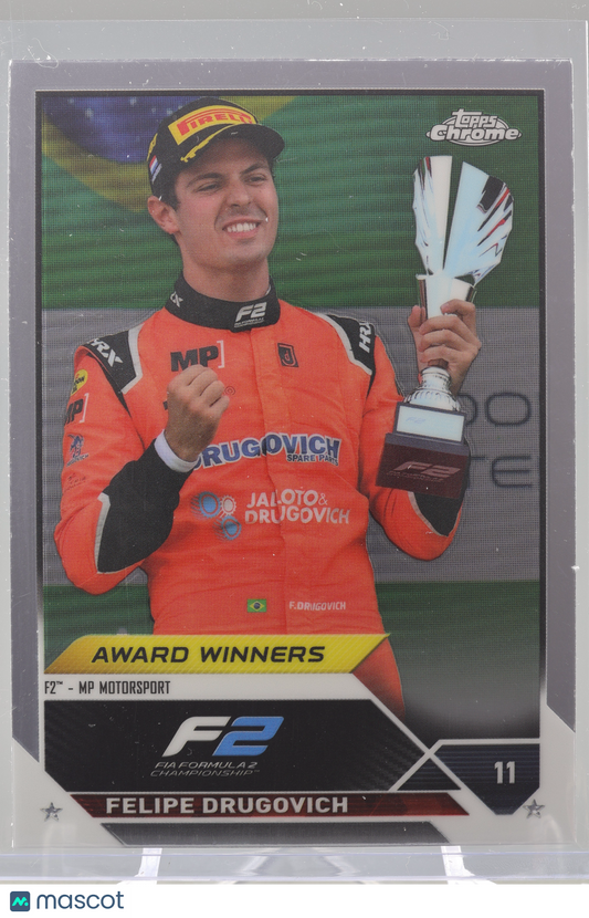 Felipe Drugovich 2023 Topps Chrome Formula 1  #192 AWARD WINNERS