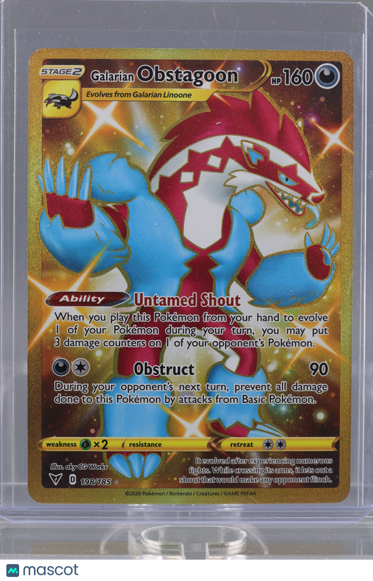 Galarian Obstagoon 2020 Pokemon TCG Vivid Voltage #198