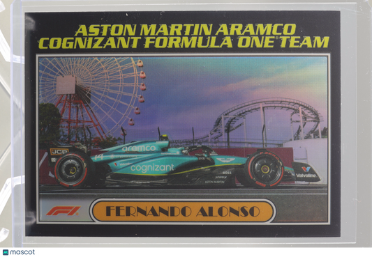 Fernando Alonso 2023 Topps Chrome Formula 1 #AU77-FA Racecar Aston Martin