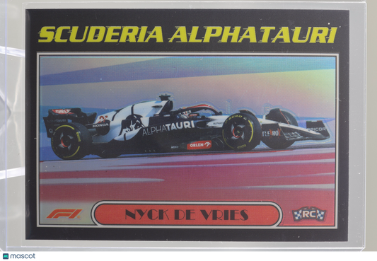 Nyck De Vries 2023 Topps Chrome Formula 1 #AU77-NDV RC Scuderia AlphaTauri