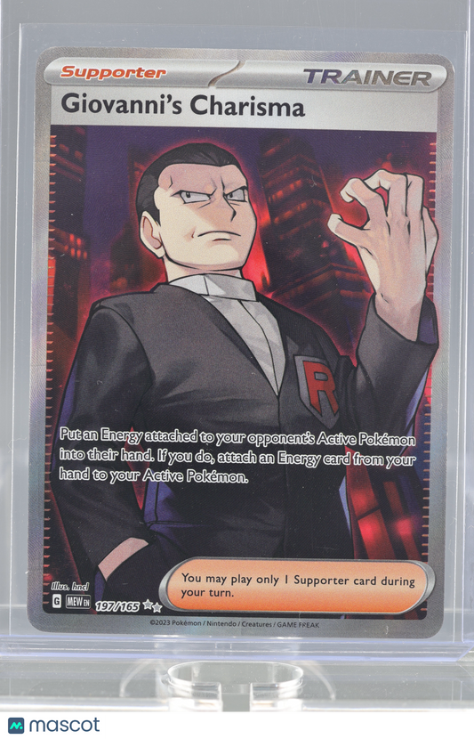 Giovanni's Charisma 2023 Pokemon TCG Scarlet & Violet 151 #78       Ultra Rare