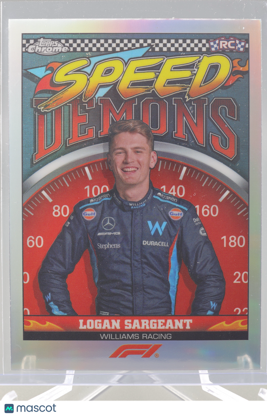 Logan Sargeant 2023 Topps Chrome Formula 1 #SD-LS Speed Demons RC Williams