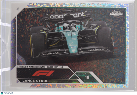 Lance Stroll 2023 Topps Chrome F1 #107 MINI DIAMONDS 110/299 Aston Martin