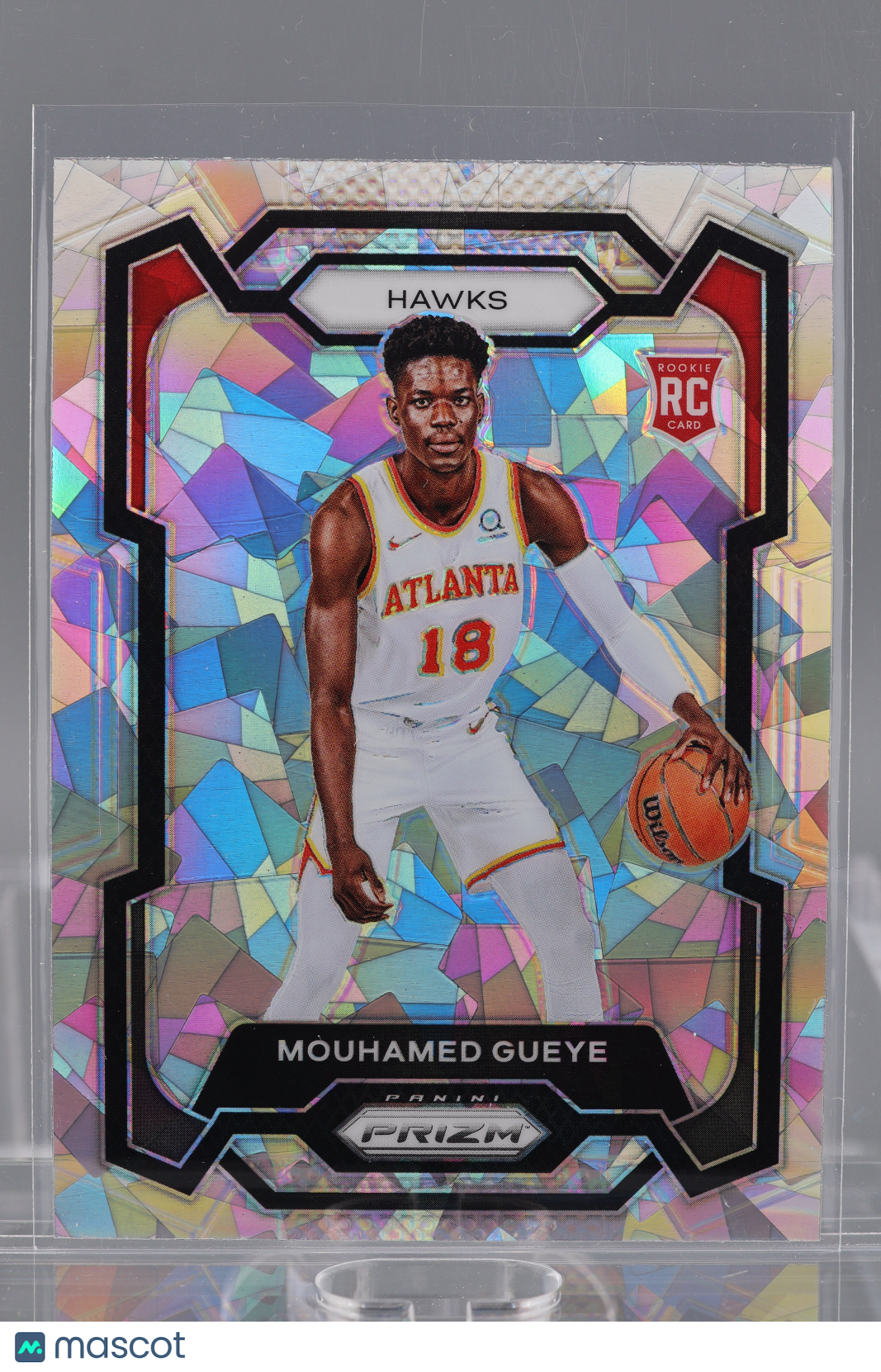 Mouhamed Gueye 2024 Panini Prizm #157 Cracked Ice Rookie Atlanta Hawks