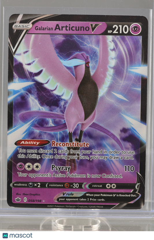 Galarian Articuno V 2021 Pokemon TCG Chilling Reign #58