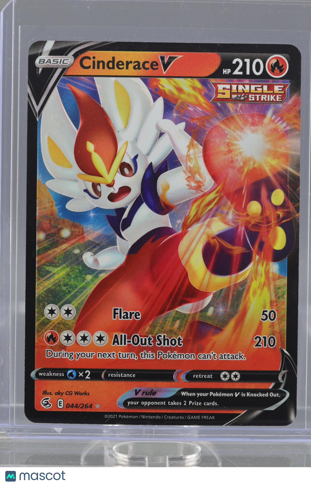 Cinderace V 2021 Pokemon TCG Fusion Strike #44