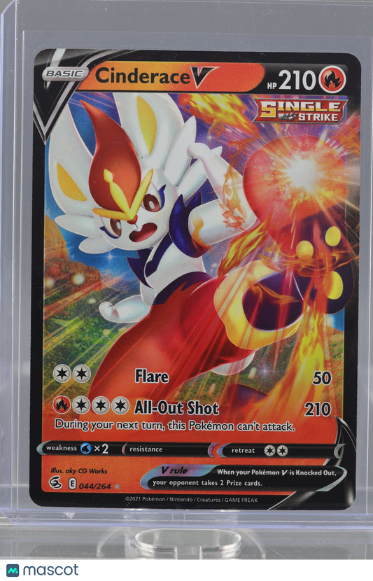 Cinderace V 2021 Pokemon TCG Fusion Strike #44