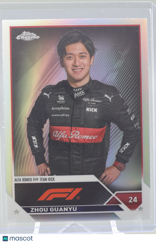 Zhou Guanyu 2023 Topps Chrome Formula 1 #58 CHROME REFRACTOR Alfa Romeo F1